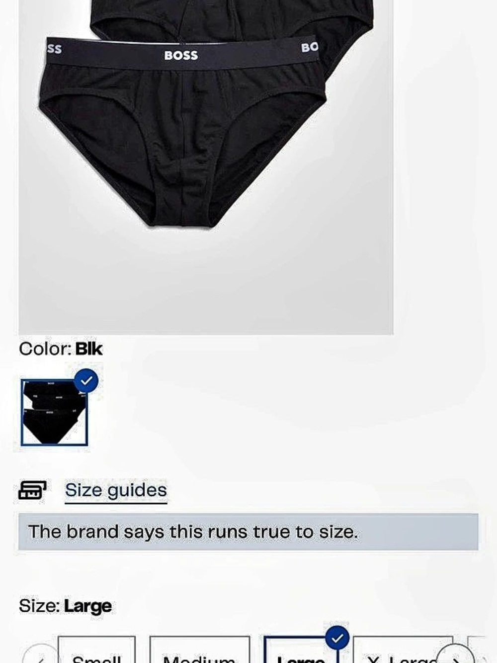 BOSS 3-Pack Briefs Black SizeM Like New